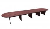 14 Person Mahogany Racetrack Conference Table