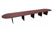 18 Person Mahogany Racetrack Conference Table