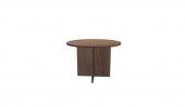 42 Inch Modern Walnut Round Conference Table