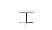 4 Person Round Conference Table - (White / Black)