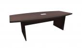 8 FT Espresso Boat Shaped Conference Table