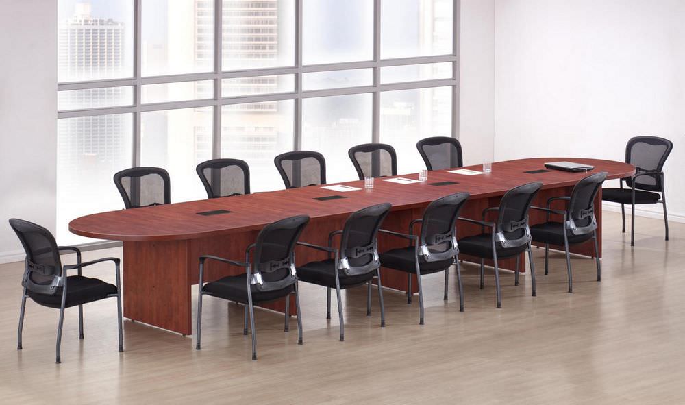 Large Conference Table Cherry Racetrack