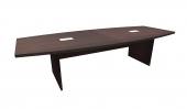 10 FT Espresso Boat Shaped Conference Table