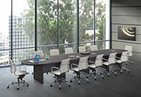 Racetrack Conference Table with Grommets